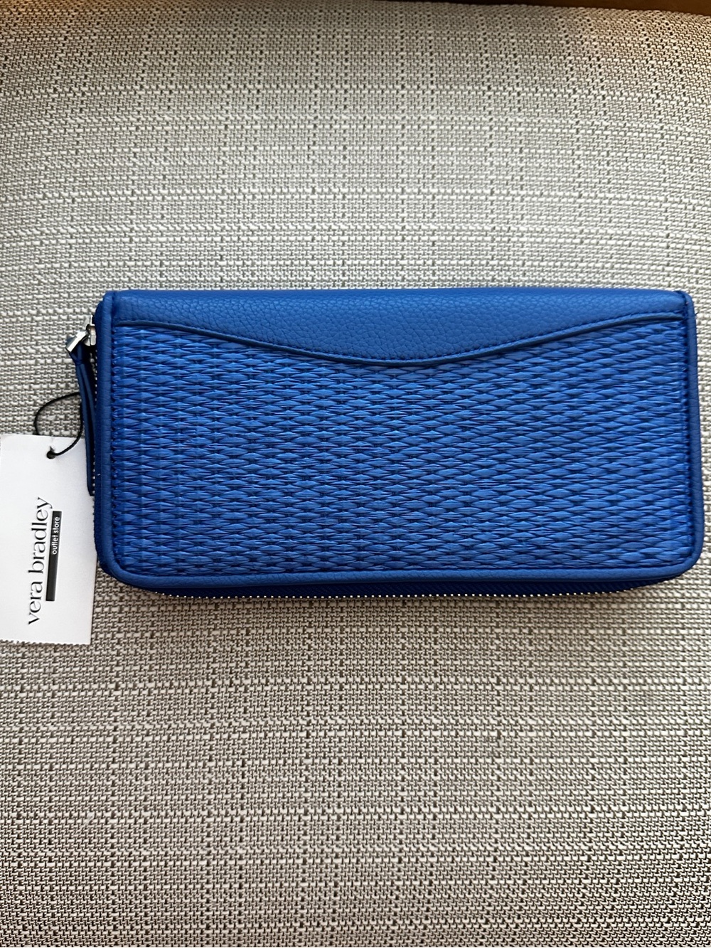 Vera Bradley Royal Blue Essential Continental Zip Around Wallet